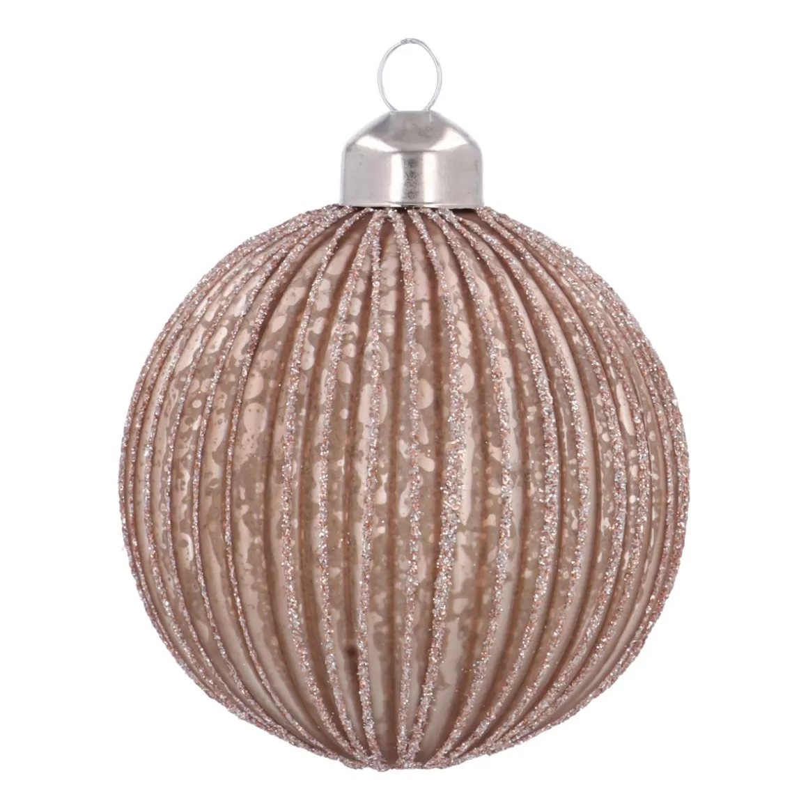 It's all about Christmas Christmastree Decorations Glass | Extraordinary Baubles-Stylish Champagne Christmas Bauble With Depth