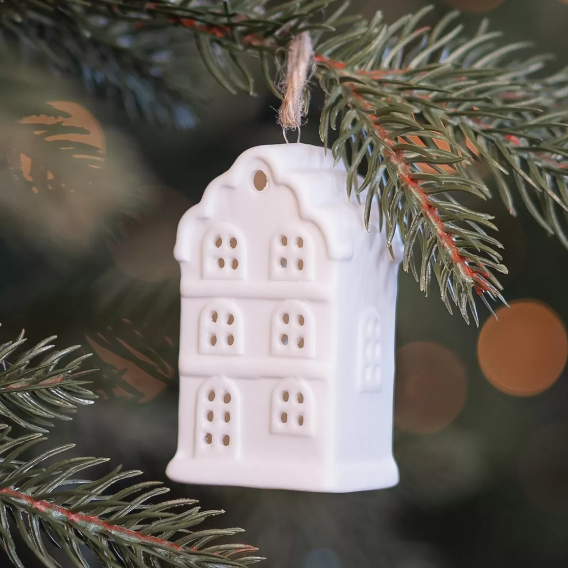 It's all about Christmas Christmas Ornaments-Stylish White Canal House Christmas Ornament