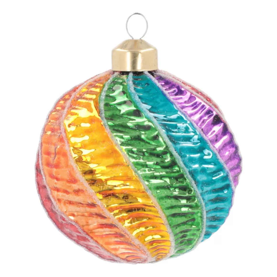 It's all about Christmas Extraordinary Baubles | Christmas Baubles By Colour-Swirl Luxury Christmas Bauble | Glass | Multi | 8cm