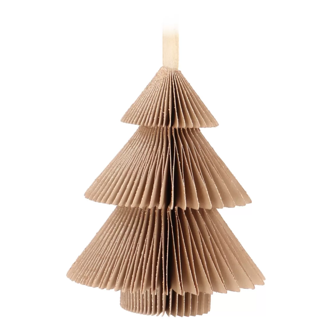 It's all about Christmas Christmas Ornaments-Taupe Paper Christmas Tree With Glitters