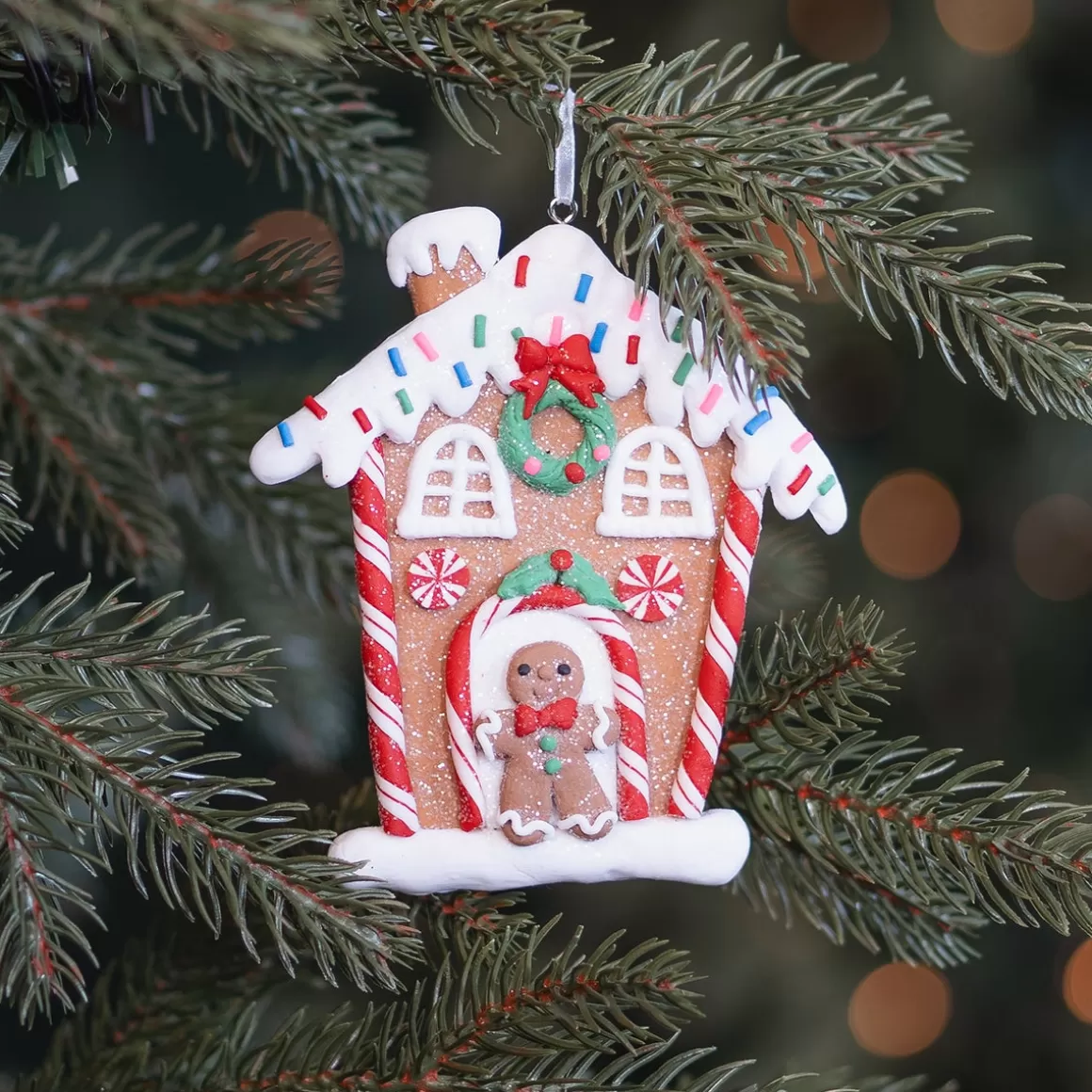 It's all about Christmas Christmas Ornaments-Traditional Colored Gingerbread House Ornament