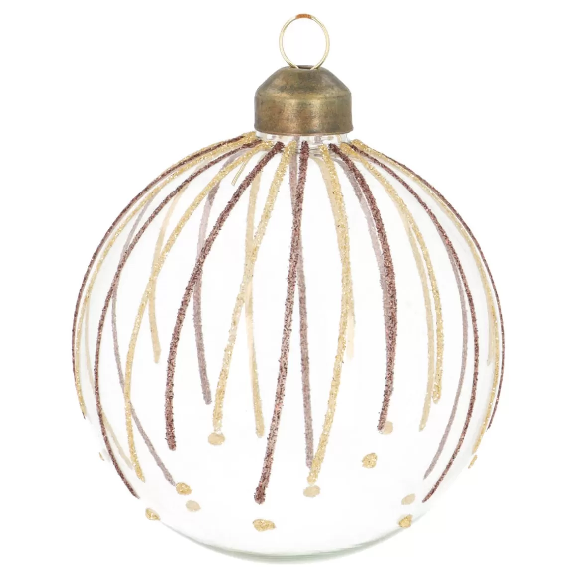 It's all about Christmas Christmas Baubles By Colour-Transparent Christmas Bauble With Glitter Lines