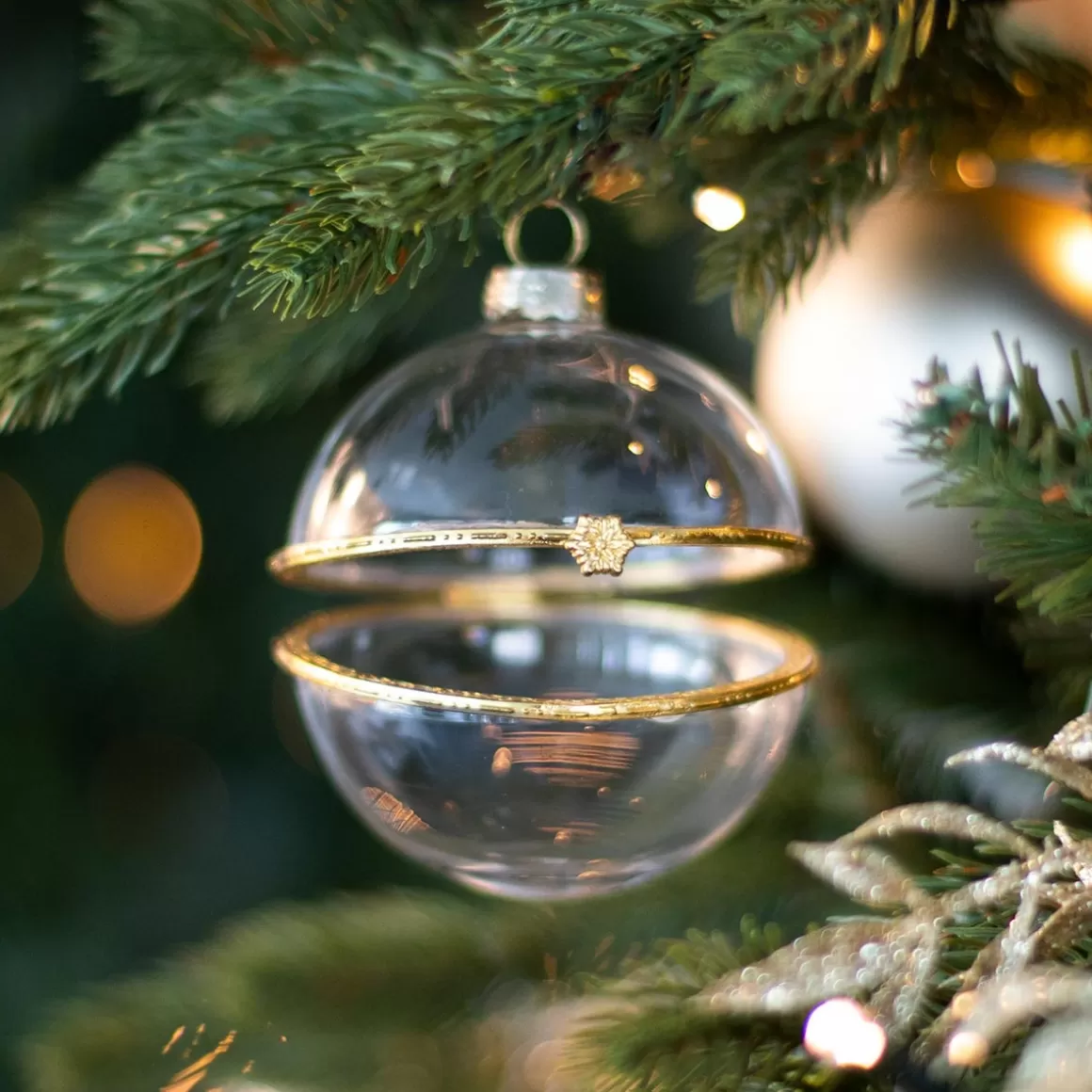 It's all about Christmas Diy Baubles | Christmas Baubles By Colour-Transparent Fillable Christmas Bauble Made Of Glass 8 Cm Gold
