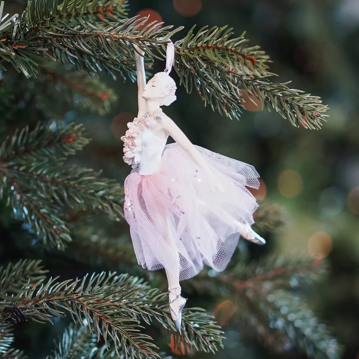 It's all about Christmas Christmas Ornaments-Unique Christmas Hanger Ballerina With Tutu 18cm White