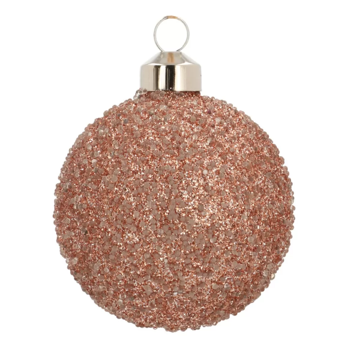 It's all about Christmas Christmas Baubles By Colour | Luxury Christmas Baubles-Unique Glass Christmas Bauble Glitter 8cm Copper