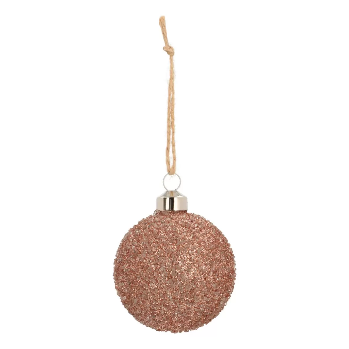 It's all about Christmas Christmas Baubles By Colour | Luxury Christmas Baubles-Unique Glass Christmas Bauble Glitter 8cm Copper