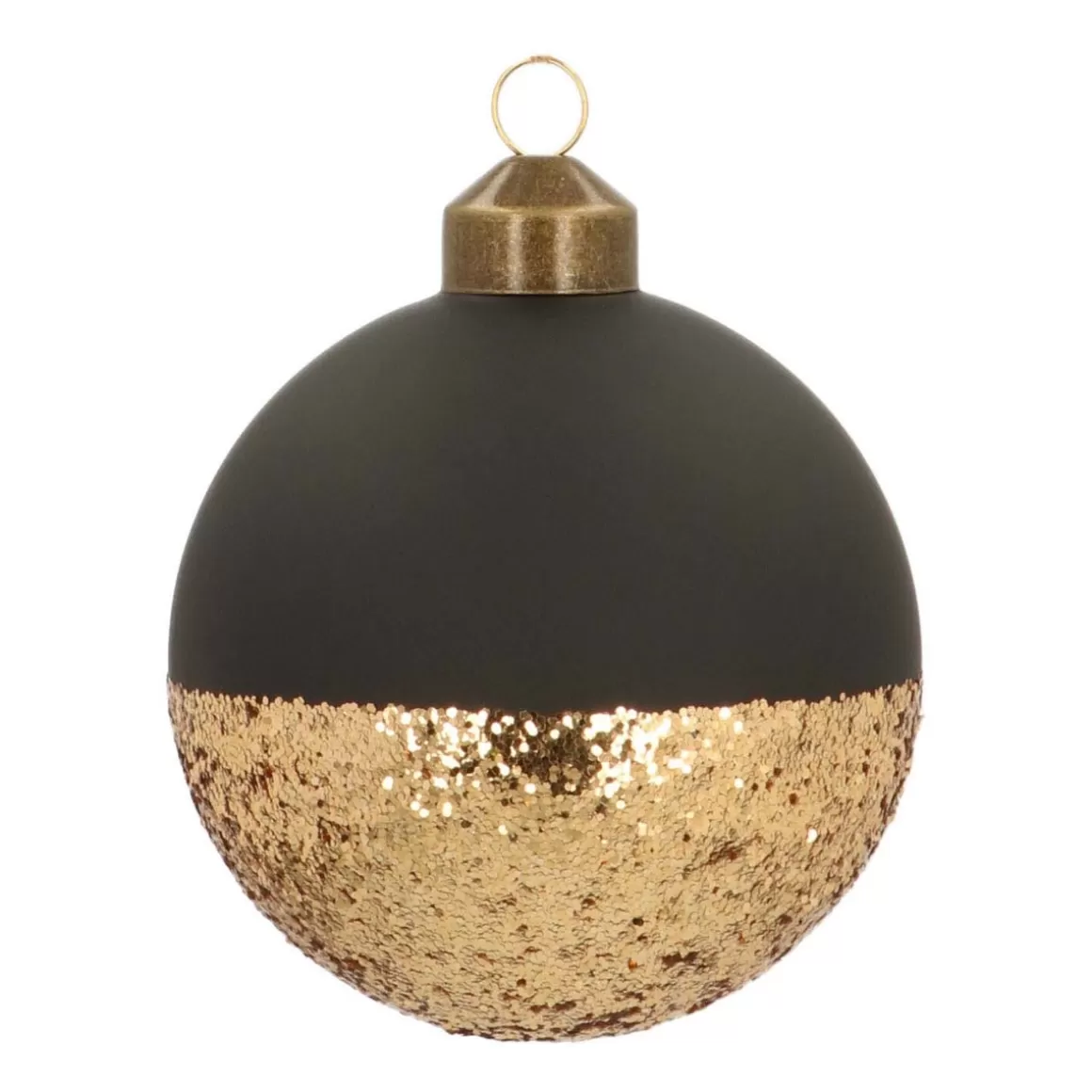 It's all about Christmas Extraordinary Baubles | Christmas Baubles By Colour-Unique Glass Christmas Bauble Golden Dip 8cm Black