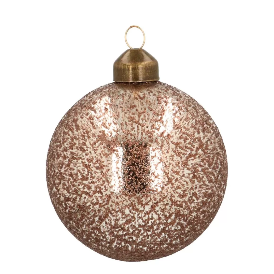 It's all about Christmas Christmas Baubles By Colour | Luxury Christmas Baubles-Unique Glass Christmas Bauble Ice Droplets 8cm Brown