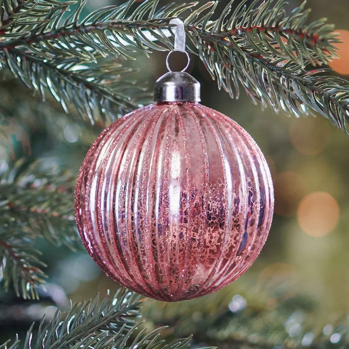 It's all about Christmas Christmas Baubles By Colour-Unique Glass Christmas Bauble Lampion 8cm Pink