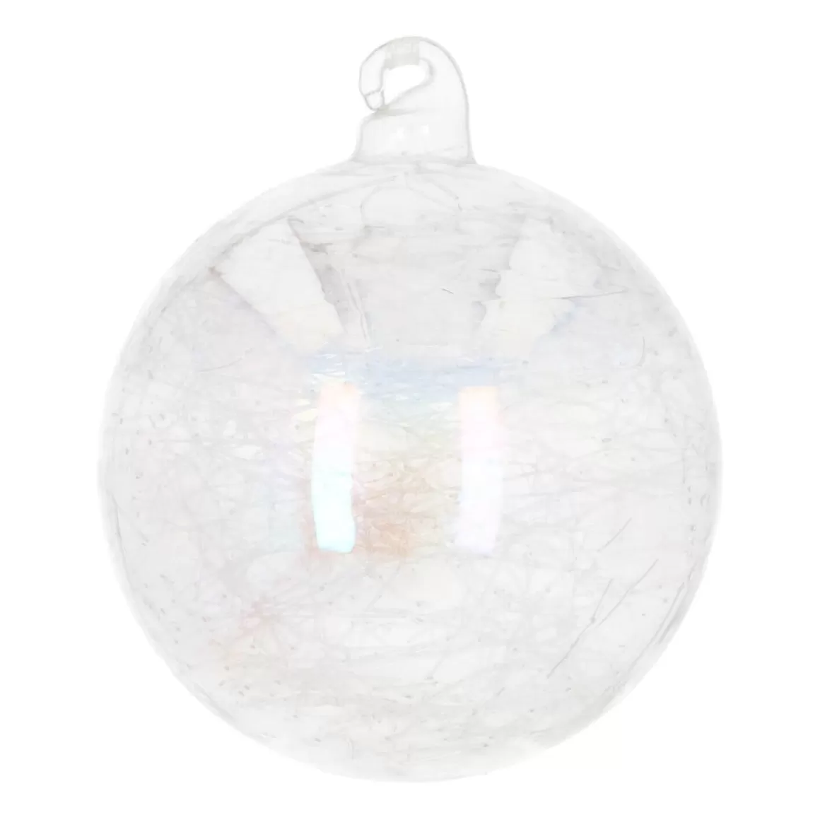 It's all about Christmas Christmas Baubles By Colour | Luxury Christmas Baubles-Unique Glass Christmas Bauble Wire Mesh 8cm Transparent