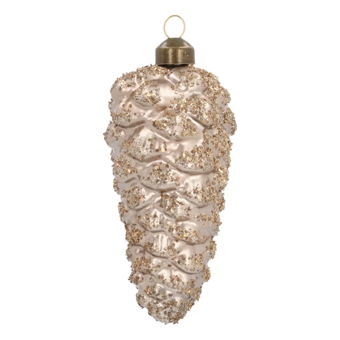 It's all about Christmas Christmastree Decorations Glass | Christmas Ornaments-Unique Glass Pine Cone 12 Cm Light Gold