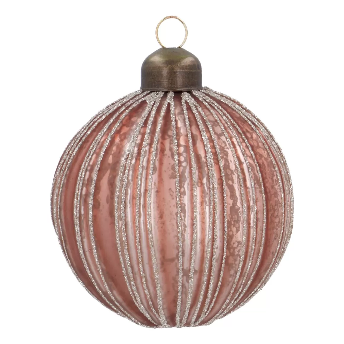 It's all about Christmas Luxury Christmas Baubles | Glass Christmas Baubles-Warm Bronze Crackle Christmas Bauble