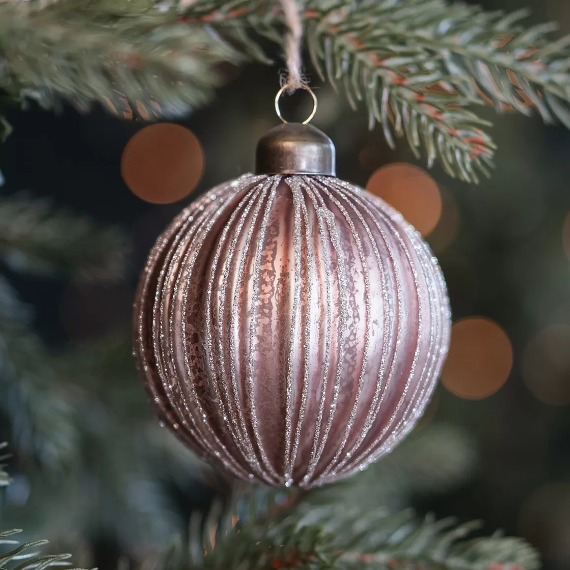 It's all about Christmas Luxury Christmas Baubles | Glass Christmas Baubles-Warm Bronze Crackle Christmas Bauble