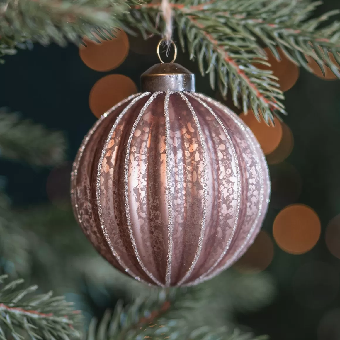 It's all about Christmas Christmastree Decorations Glass | Extraordinary Baubles-Warm Copper Crackle Christmas Bauble