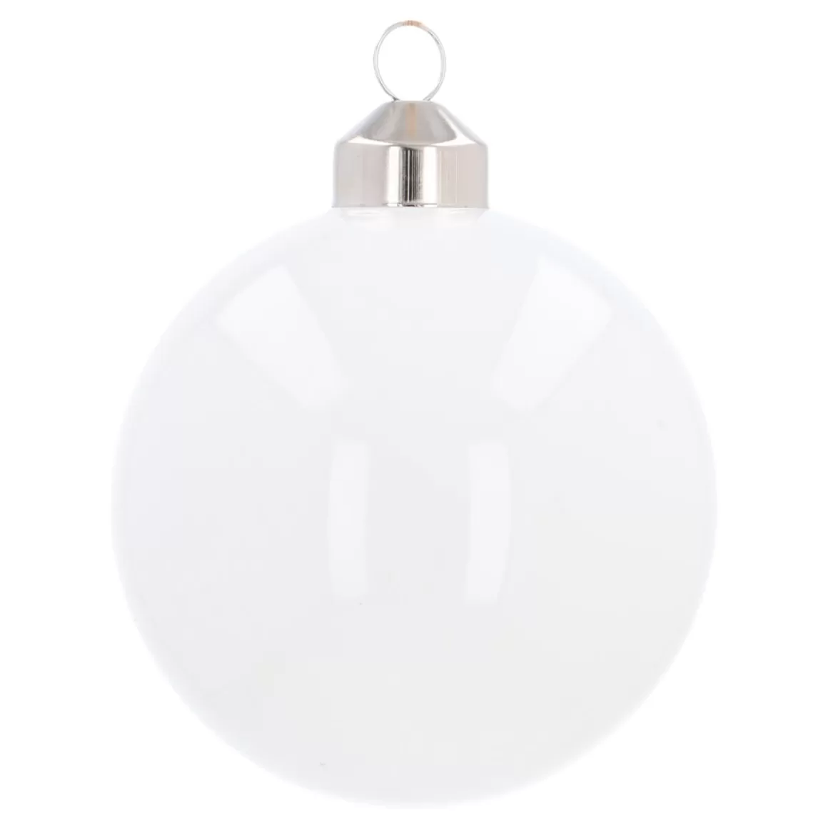 It's all about Christmas Christmas Baubles By Colour | Glass Christmas Baubles-White Christmas Bauble 'All I Want For Christmas Is You!'