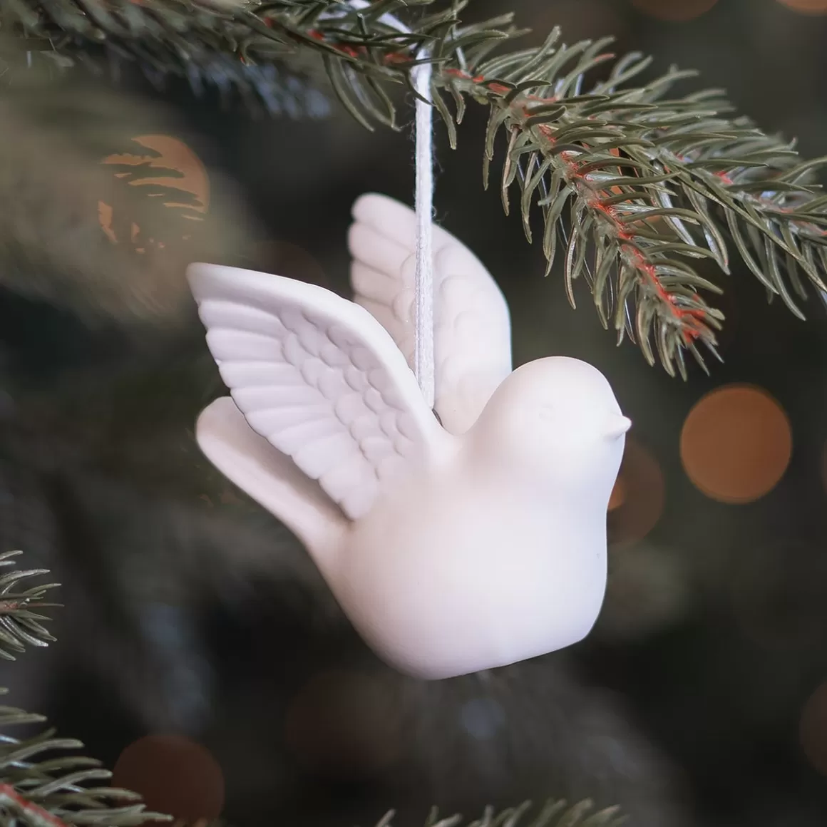 It's all about Christmas Home Accessories For Christmas | Christmas Ornaments-White Dove Christmas Ornament Made Of Porcelain