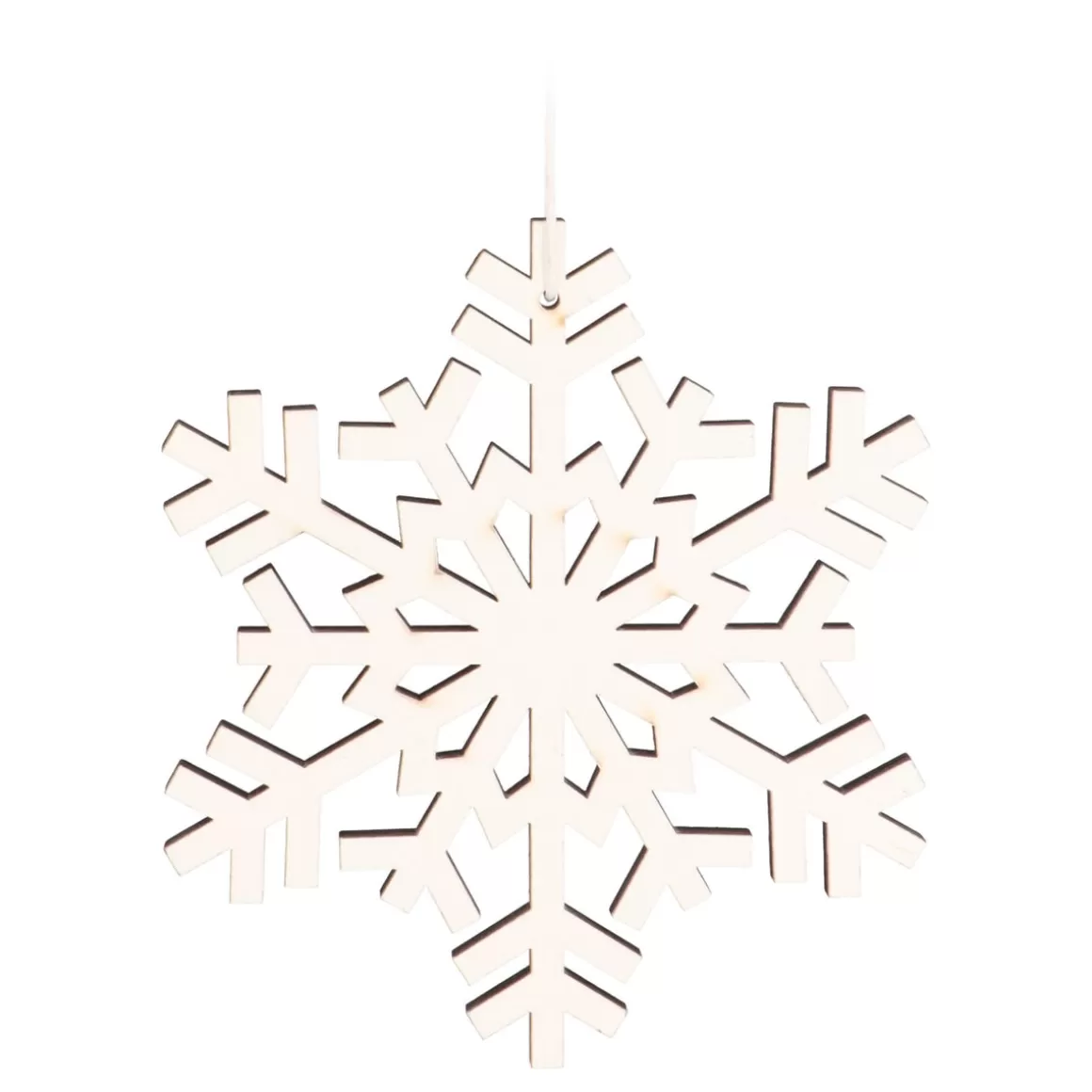 It's all about Christmas Christmas Ornaments-Wooden Snowflake Ornament | Filigree Design | White | 12 Cm