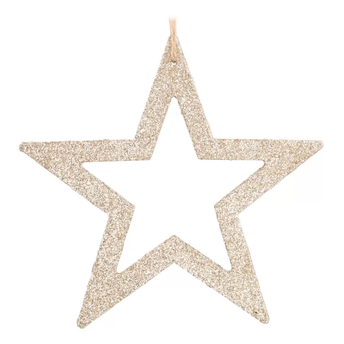 It's all about Christmas Christmas Ornaments-Wooden Star Ornament | Champagne | 15 Cm