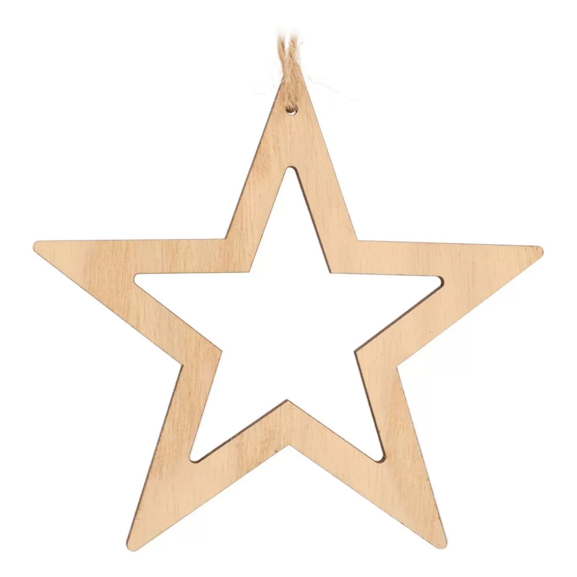 It's all about Christmas Christmas Ornaments-Wooden Star Ornament | Natural | 15 Cm