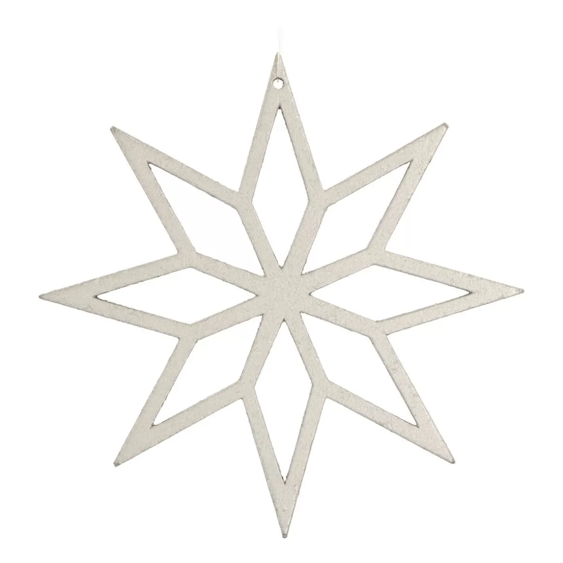 It's all about Christmas Christmas Ornaments-Wooden Star Ornament | Silver | 12 Cm