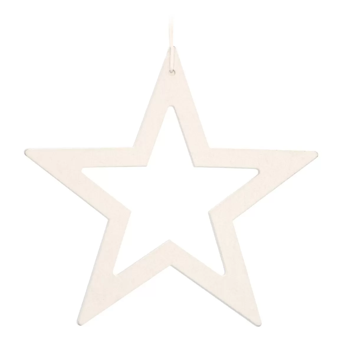 It's all about Christmas Christmas Ornaments-Wooden Star Ornament | White | 15 Cm