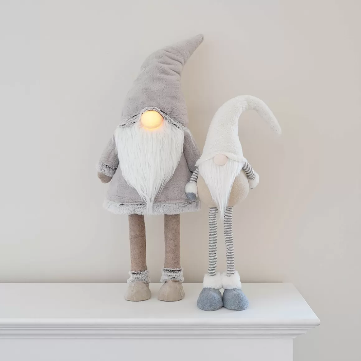 It's all about Christmas Home Accessories For Christmas | Christmas Figurines-XL Gnome In Taupe Color