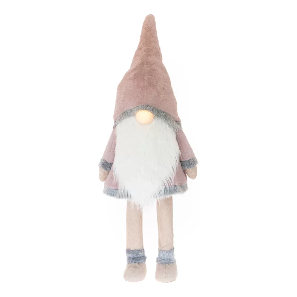 It's all about Christmas Christmas Figurines-XXL Gnome Gustaaf | LED Lighting | Pink | 160cm